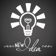 Abstract Bulb Icon Isolated On Background N17