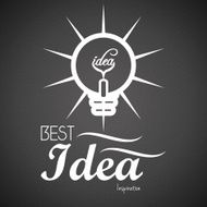 Abstract Bulb Icon Isolated On Background N19
