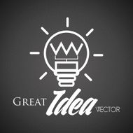 Abstract Bulb Icon Isolated On Background N20