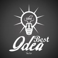Abstract Bulb Icon Isolated On Background N21