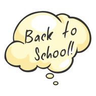 Vector Single Cartoon Bubble - Back to School