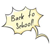 Vector Single Cartoon Bubble - Back to School N3