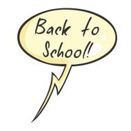 Vector Single Cartoon Bubble - Back to School N4