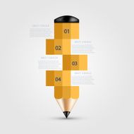 vector modern pencil infographics N4