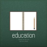 Open notebook with Background paper on realistic black