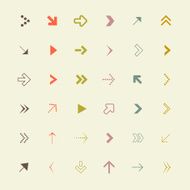 Arrows Set Vector Illustration