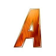 Alphabet wooden letter A