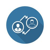 Coaching Icon Business Concept Flat Design N2