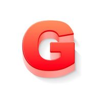 3d red letter G N2