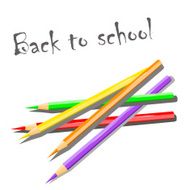 Set of Coloured pencils Illustration on white background N2