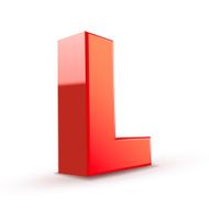 3d red letter L N2