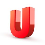 3d red letter U N2