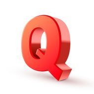 3d red letter Q N2