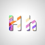 Colorful letter alphabet N24