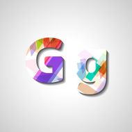 Colorful letter alphabet N25