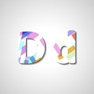 Colorful letter alphabet N27