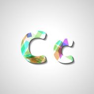 Colorful letter alphabet N28