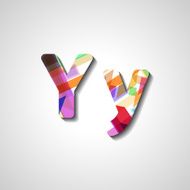 Colorful letter alphabet N29