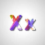 Colorful letter alphabet N30