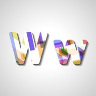 Colorful letter alphabet N31
