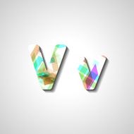 Colorful letter alphabet N32