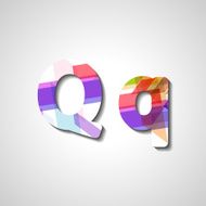 Colorful letter alphabet N33