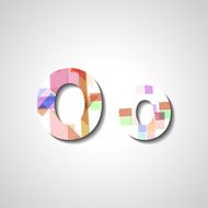 Colorful letter alphabet N36