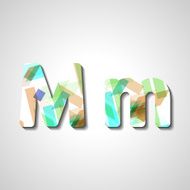 Colorful letter alphabet N38