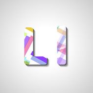 Colorful letter alphabet N39