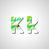 Colorful letter alphabet N40