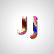 Colorful letter alphabet N41