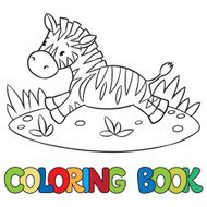 Coloring book of little zebra N3