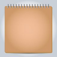 Blank notepad notebook isolated on white vector