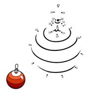 Numbers game for children Christmas tree ball N2