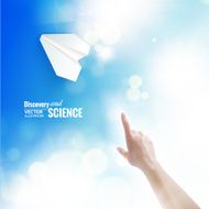 Hand touching sky