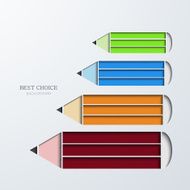 vector modern pencil infographics N5