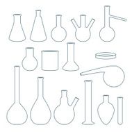 Chemical flasks set vector illustration N2
