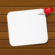 Paper card on wooden background