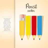elegant background of colored pencils