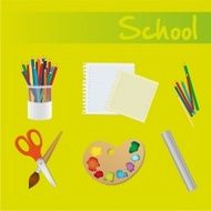 School icons set N8