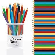 Colored pencils in holder pencil