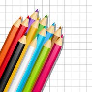 Color pencils on paper background N2