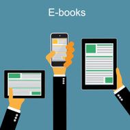 E-book Mobile devices technology concept