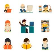People working on computer