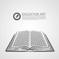 Open book sketch art