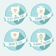 concept of healthy teeth icon set vector illustration flat design