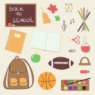 Hand drawn back to school theme cartoon design elements N2