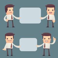 set of simple universal characters in different poses manager N3