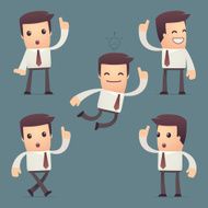 set of simple universal characters in different poses manager N5
