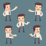 set of simple universal characters in different poses manager N6